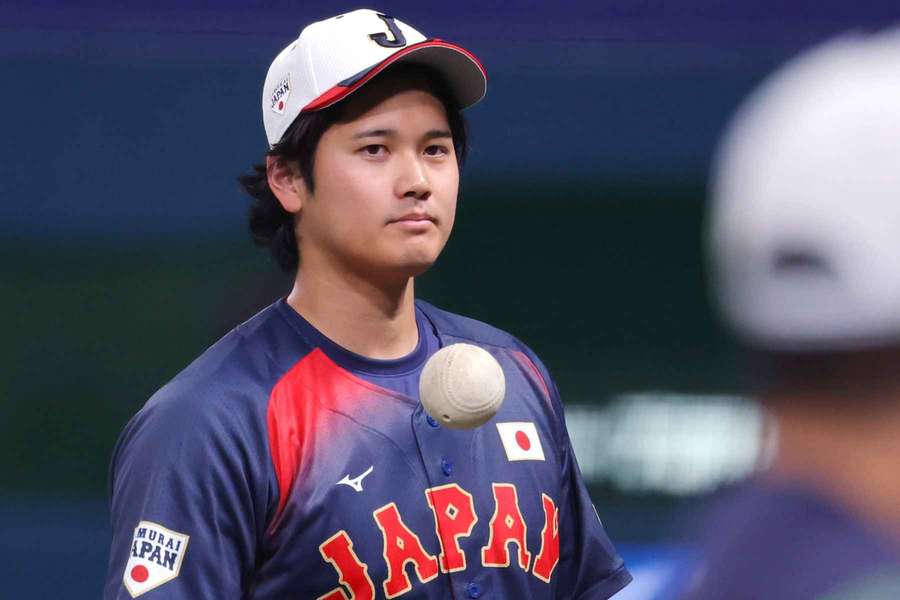 Team Japan's Shohei Ohtani during World Baseball Classic practice in Nagoya, Japan