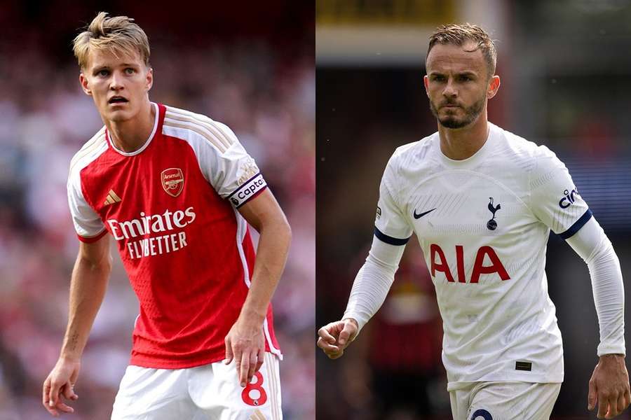 Arsenal's Martin Odegaard and Tottenham's James Maddison have been in excellent form this season