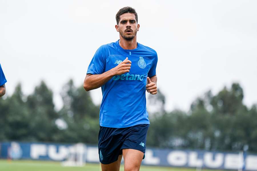 André Silva no treino do FC Porto