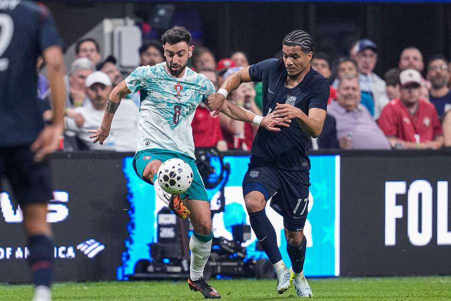 Bruno Fernandes diante dos Estados Unidos da América