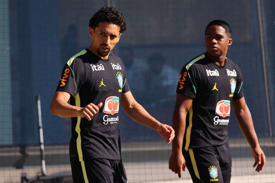  Marquinhos, en un entrenamiento de la selección brasileña