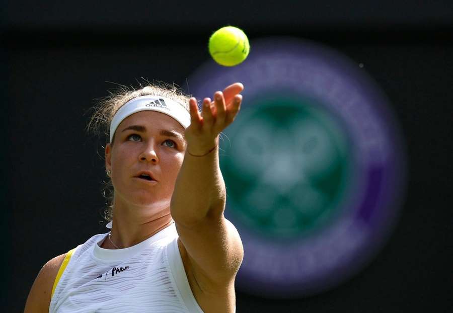 Czech Republic's Karolina Muchova at Wimbledon in 2022