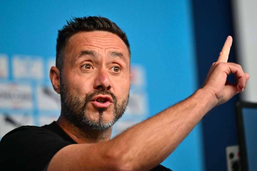 De Zerbi face à la presse vendredi.