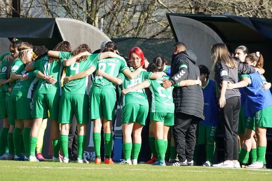 Jogadoras do Vilaverdense unidas