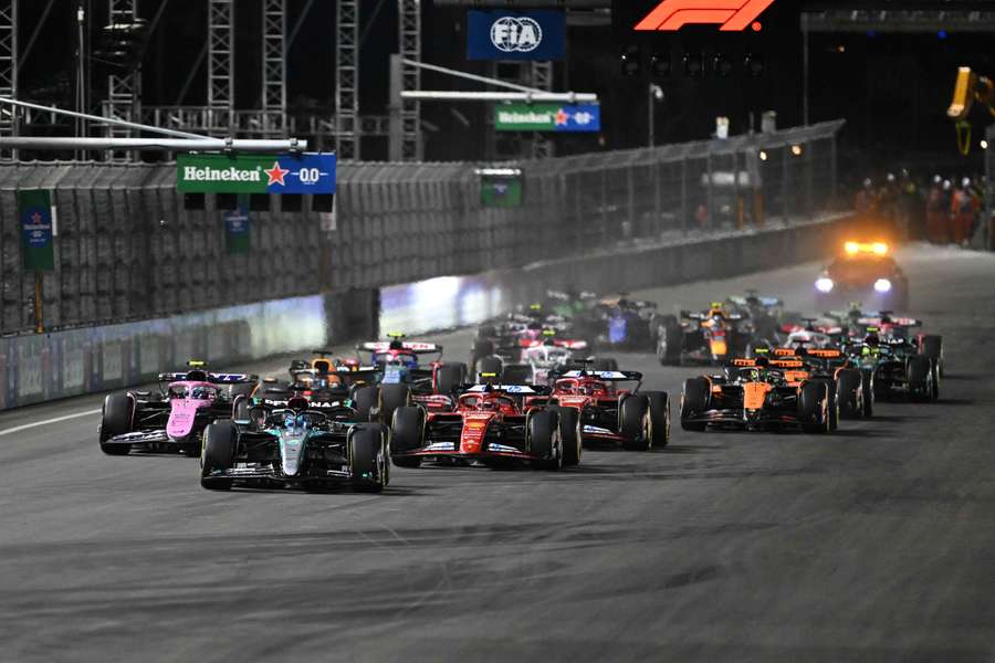 Les pilotes lors du Grand Prix de Las Vegas.