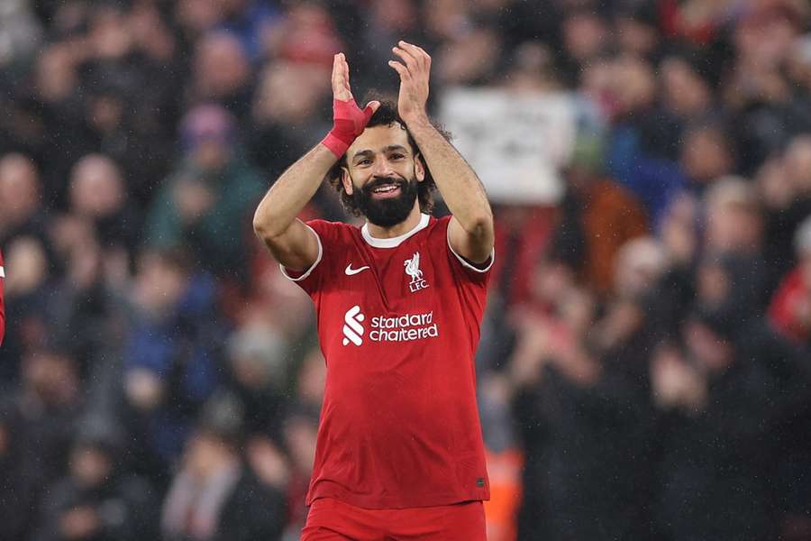 Salah speelt voorlopig even niet in het rood van Liverpool