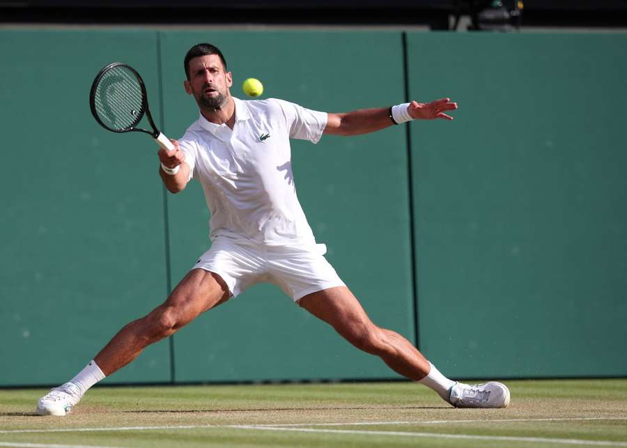 Djokovic at Wimbledon this year Djokovic at Wimbledon this year