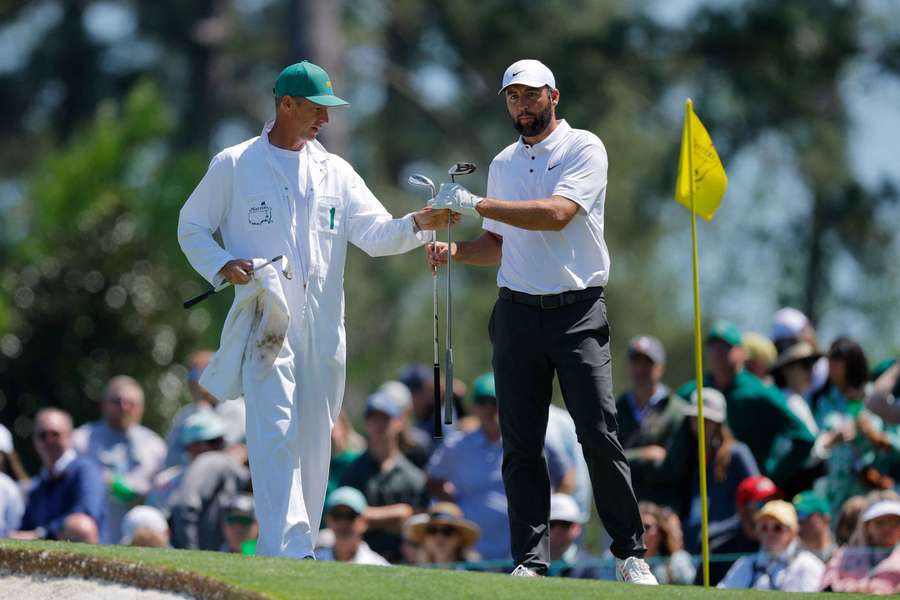 Scheffler during his practice round