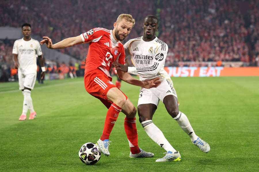 Ferland Mendy in action vs Bayern Munich