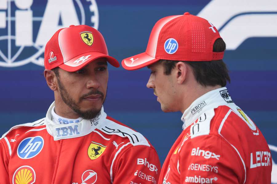 Lewis Hamilton y Charles Leclerc Lewis Hamilton y Charles Leclerc