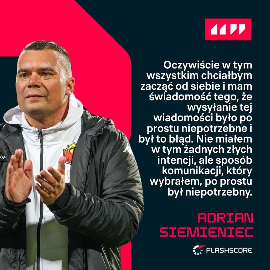 Pierwsza wypowiedź Adriana Siemieńca po skandalu z pisaniem do sędziego Pierwsza wypowiedź Adriana Siemieńca po skandalu z pisaniem do sędziego