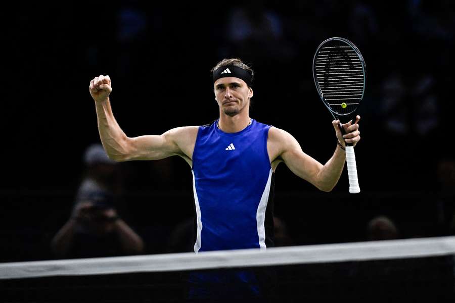 Zverev celebra su pase a la semifinal.