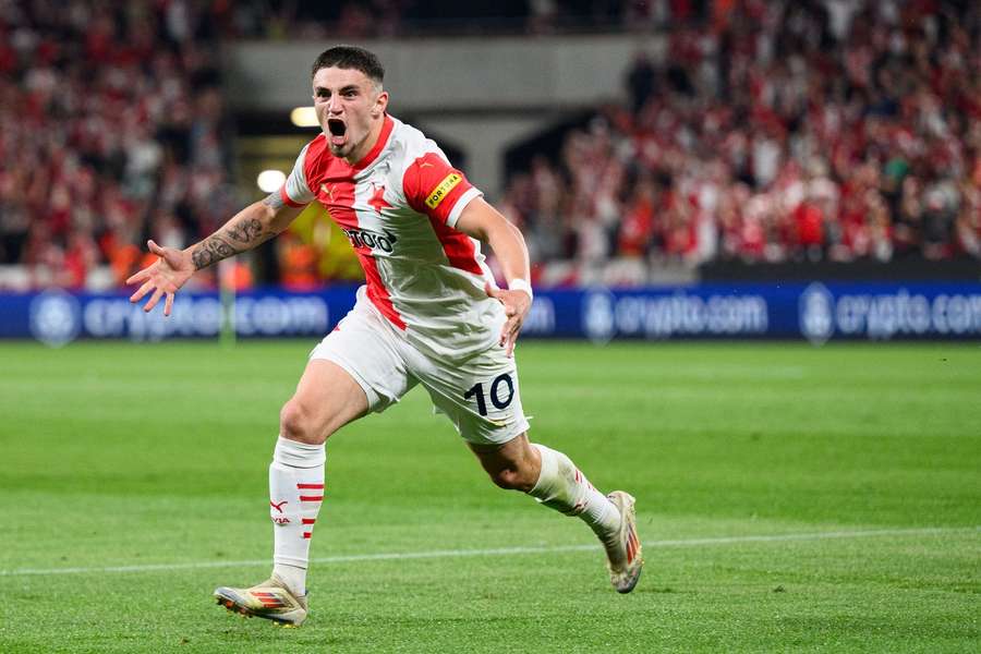 Christos Zafeiris is in great form for Slavia