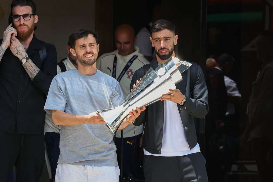 Bruno Fernandes foi um dos que falou na Cidade de Futebol