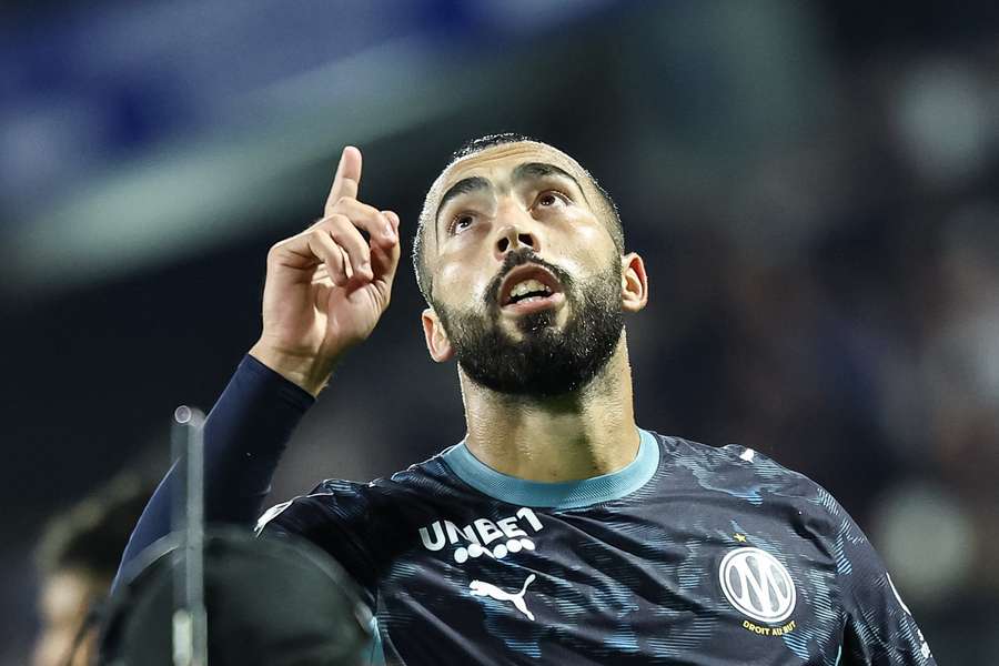 Himad Abdelli lors du match contre Troyes. Himad Abdelli lors du match contre Troyes.