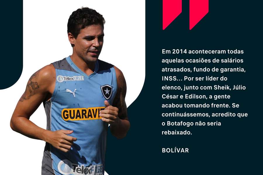 Bolívar teve saída conturbada do Botafogo em 2014