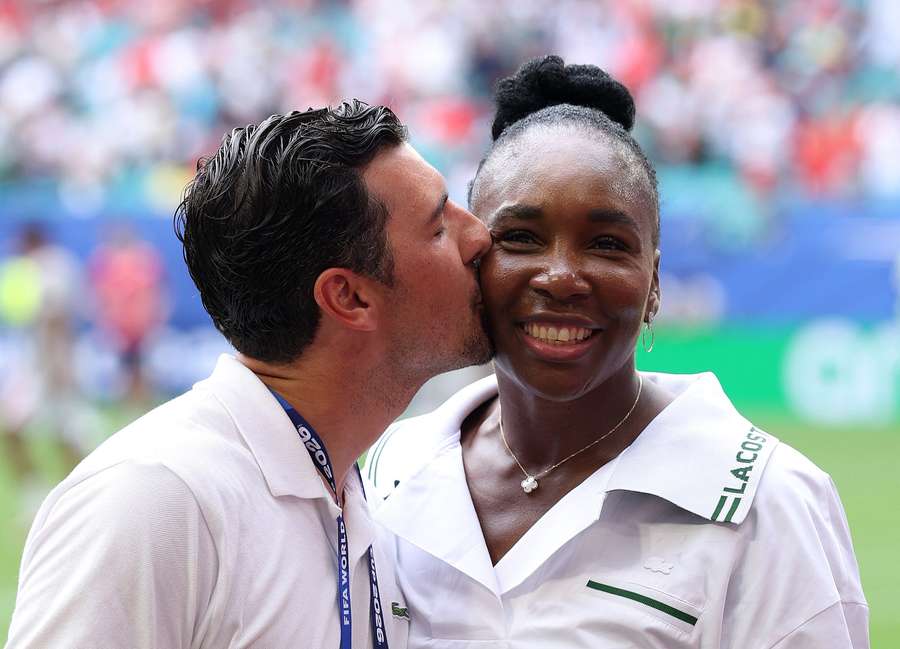 La tennista col marito La tennista col marito