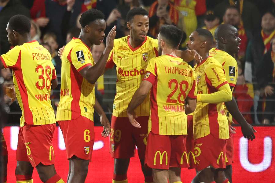 Les Lensois après le 2-0.