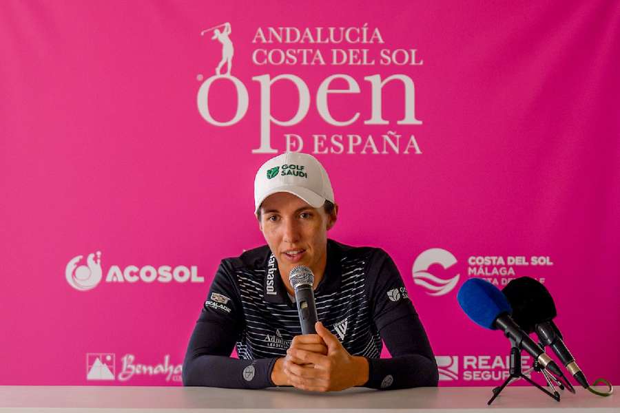 Carlota Ciganda, el día antes de comenzar el Open de España de golf