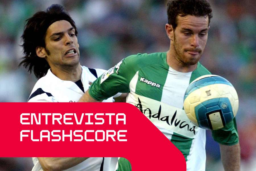 Fernando Vega perante Lafita num Betis-Zaragoza
