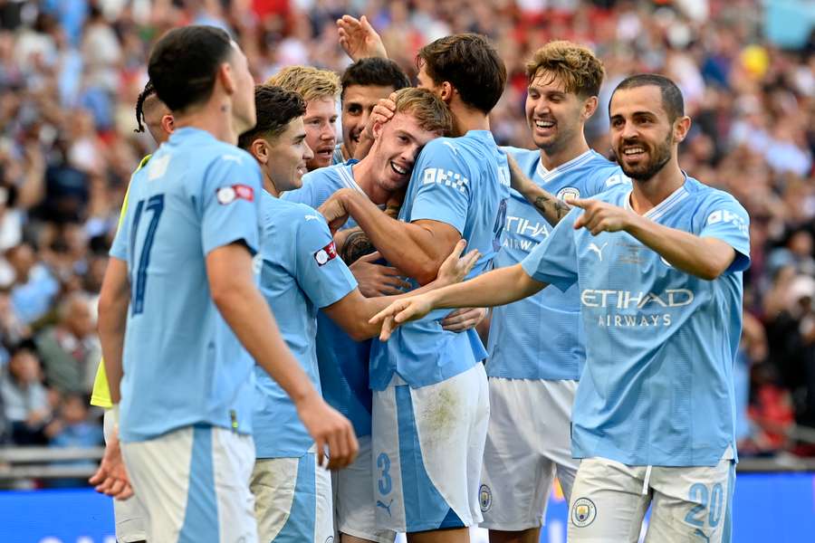 City sărbătorește golul lui Cole Palmer