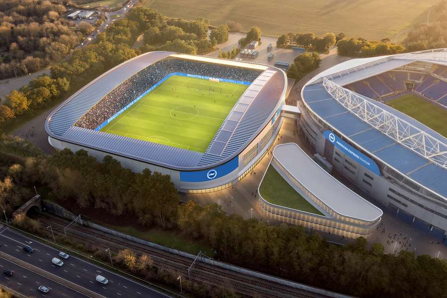 Drużyna kobiet Brighton w akcji na Broadfield Stadium w Crawley