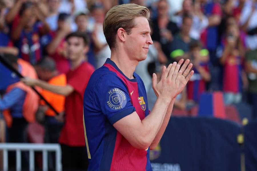 Frenkie De Jong, en la presentación del Barcelona