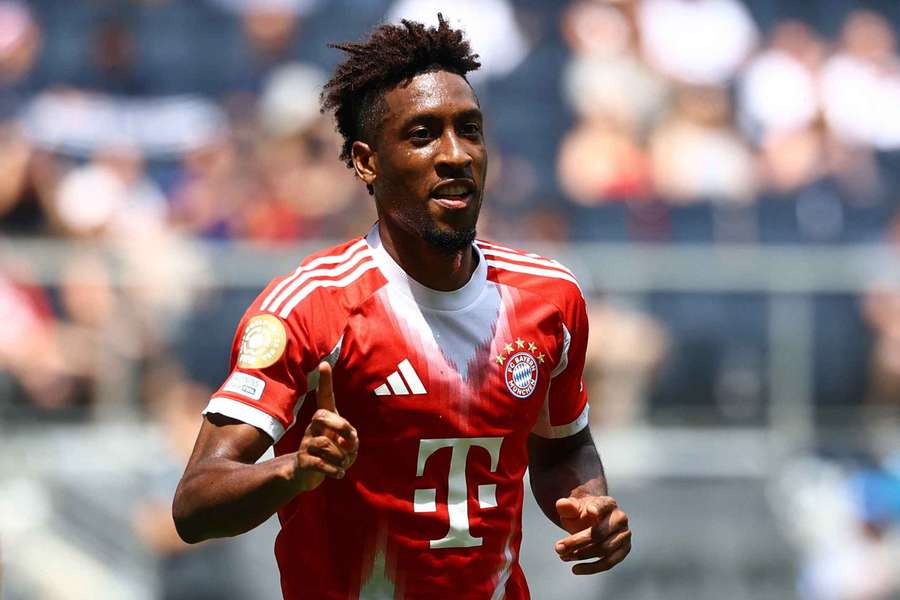 Kinglsey Coman in action for Bayern Munich