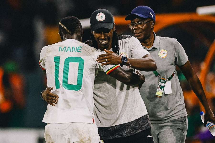 Cissé com Mané durante a Copa das Nações Africanas