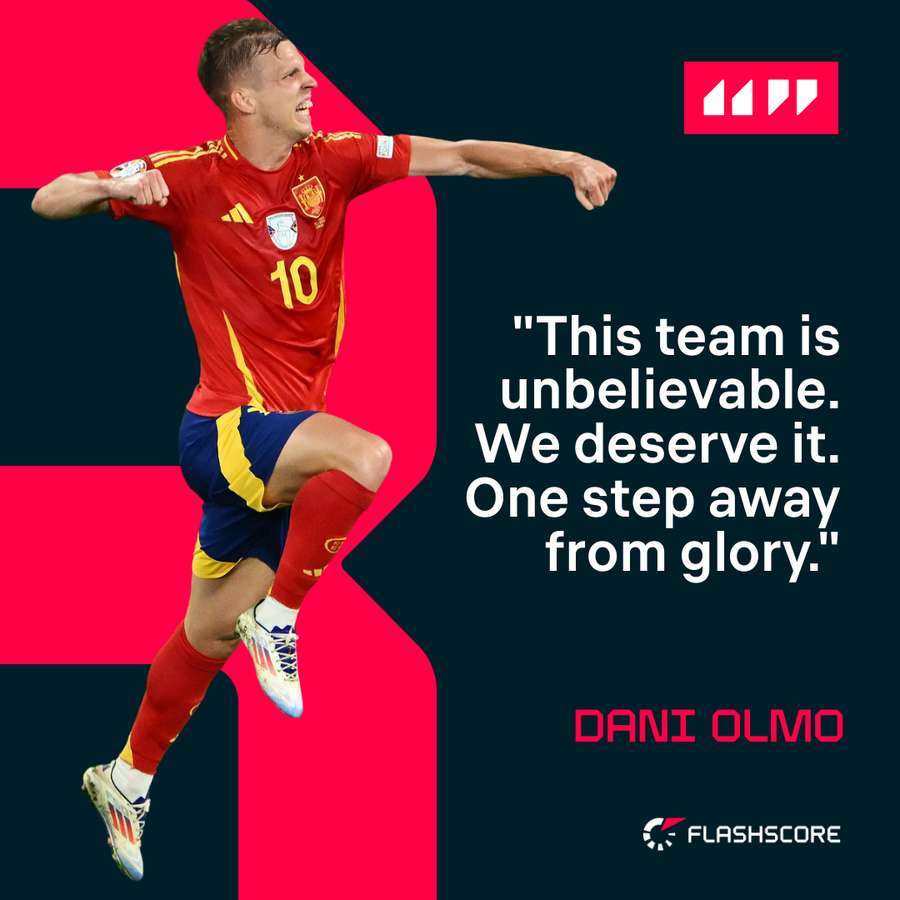 Dani Olmo's post-match comments