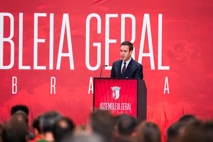 António Salvador, presidente do SC Braga, na Assembleia Geral