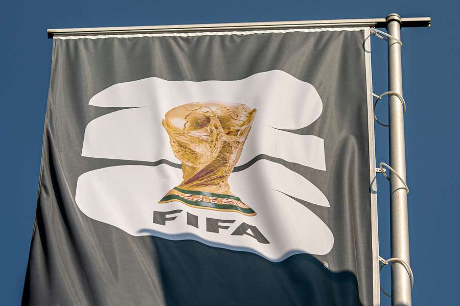 General view of FIFA flag General view of FIFA flag