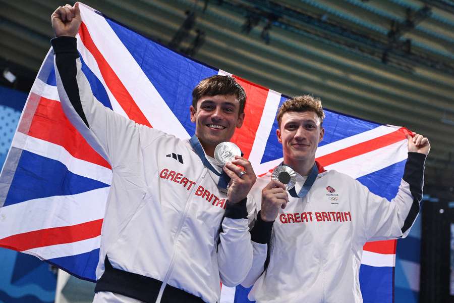 Team GB's Daley and Williams with their medals