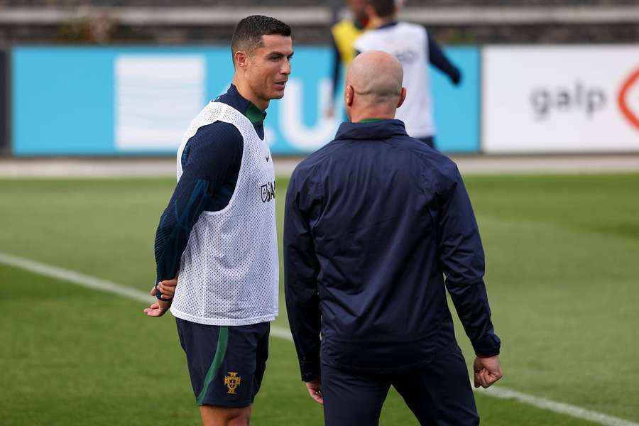 Ronaldo at Portugal training