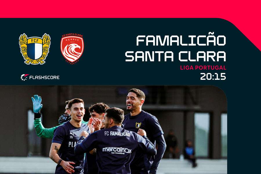 Jogadores do Famalicão preparam encontro frente ao Santa Clara