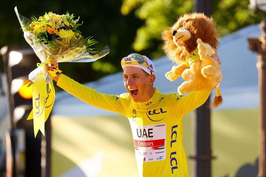 Pogacar verteidigt seinen Tour-de-France-Sieg 2021.