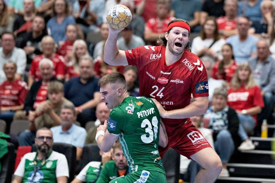 Aalborg Håndbolds Mikkel Hansen i Champions League herrehåndboldkampen mellem Aalborg Håndbold og HC Eurofarm Pelister