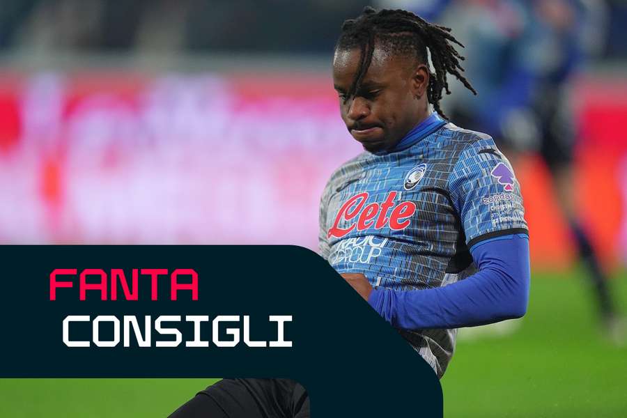 Ademola Lookman esulta per il gol segnato all'Empoli