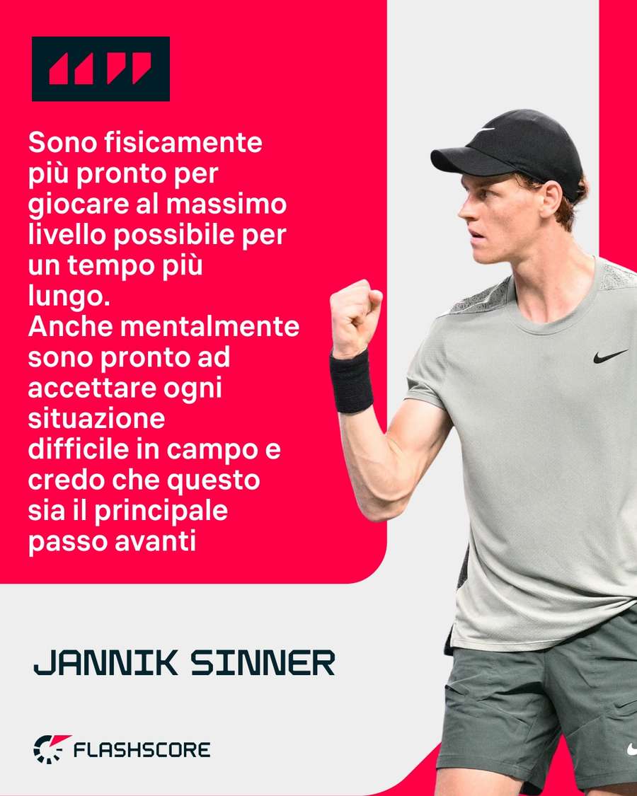 Le parole di Jannik Sinner