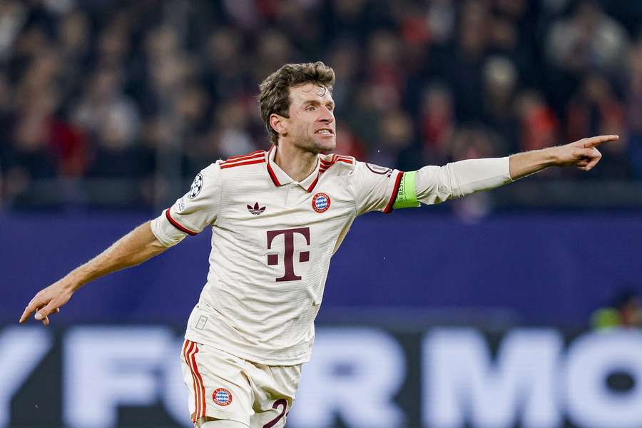 Muller wore the captain's armband for Bayern