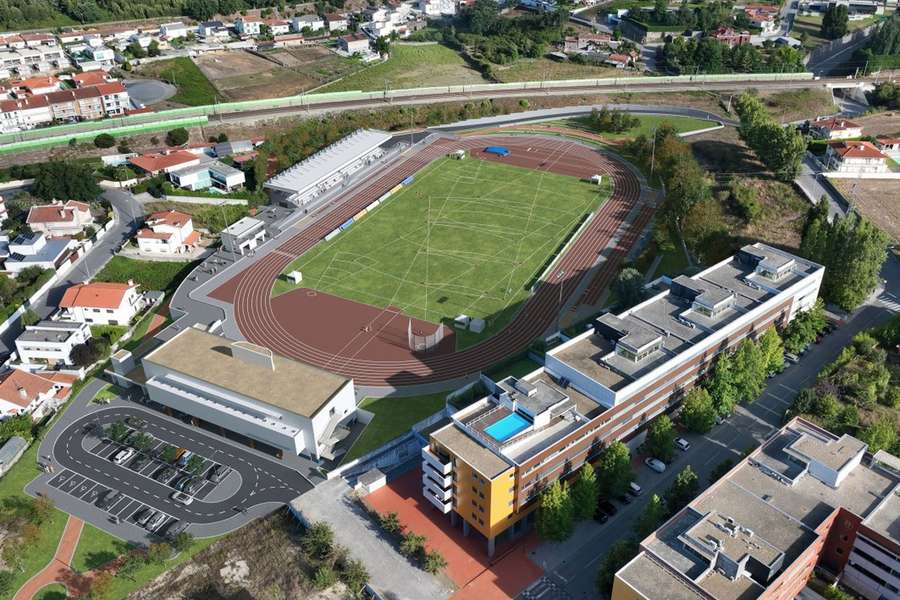 Projeto para o centro de atletismo de Famalicão