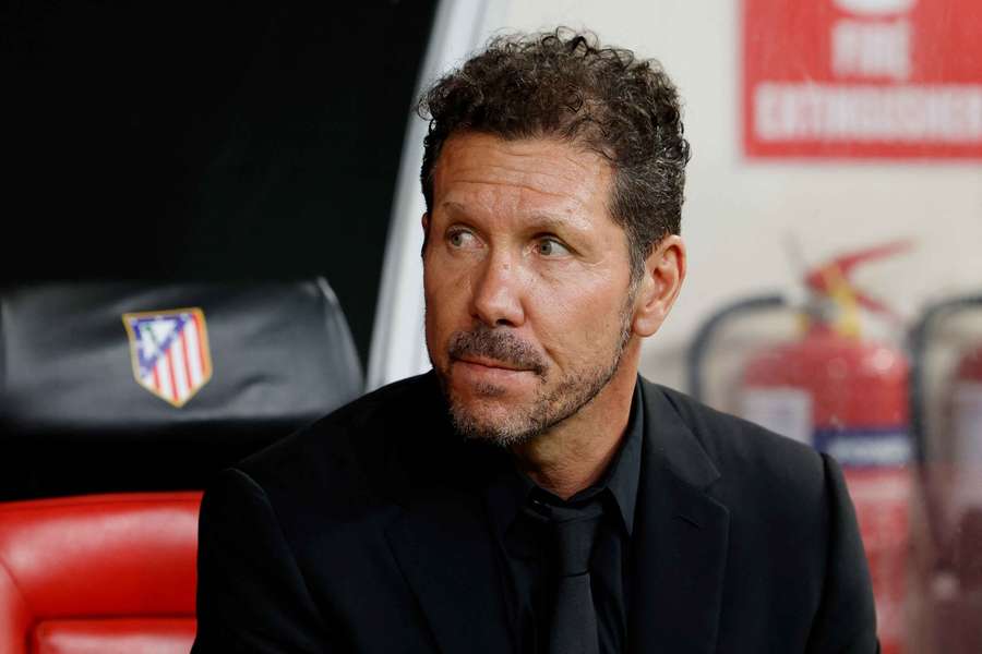 Diego Simeone before Atletico's Spanish Super Cup semi-final defeat to Real ​Madrid