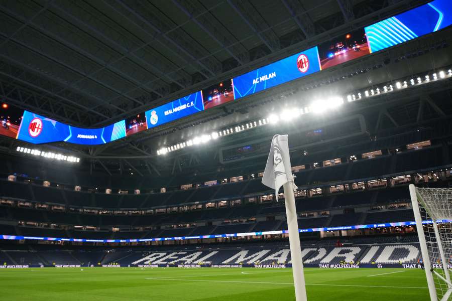 El Bernabéu, antes del Real Madrid-Milan