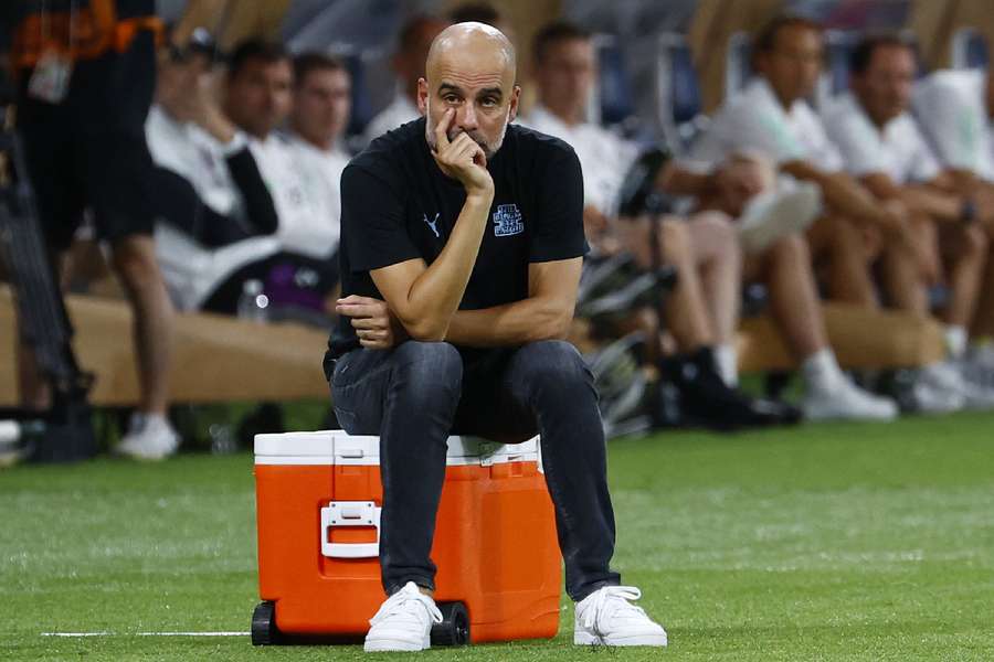 Guardiola watches on