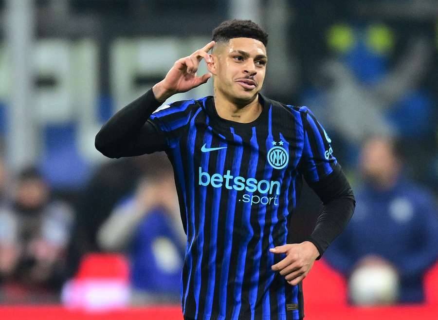 Inter's Luis Henrique celebrates their first goal