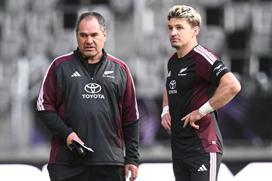 Beauden Barrett (r) has been struggling for game time under new coach Dave Rennie Beauden Barrett (r) has been struggling for game time under new coach Dave Rennie