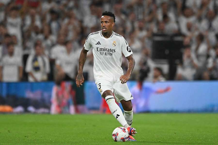 Militão, durante el último partido con el Real Madrid