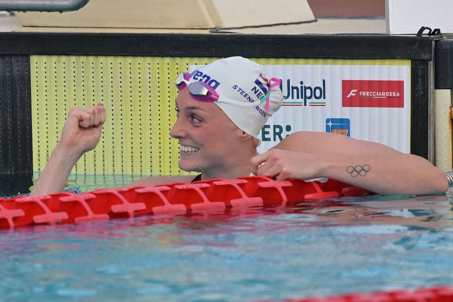 Marrit Steenbergen of the Netherlands set a world record during the 62nd Settecolli International Swimming Meet at the Foro Italico in Rome