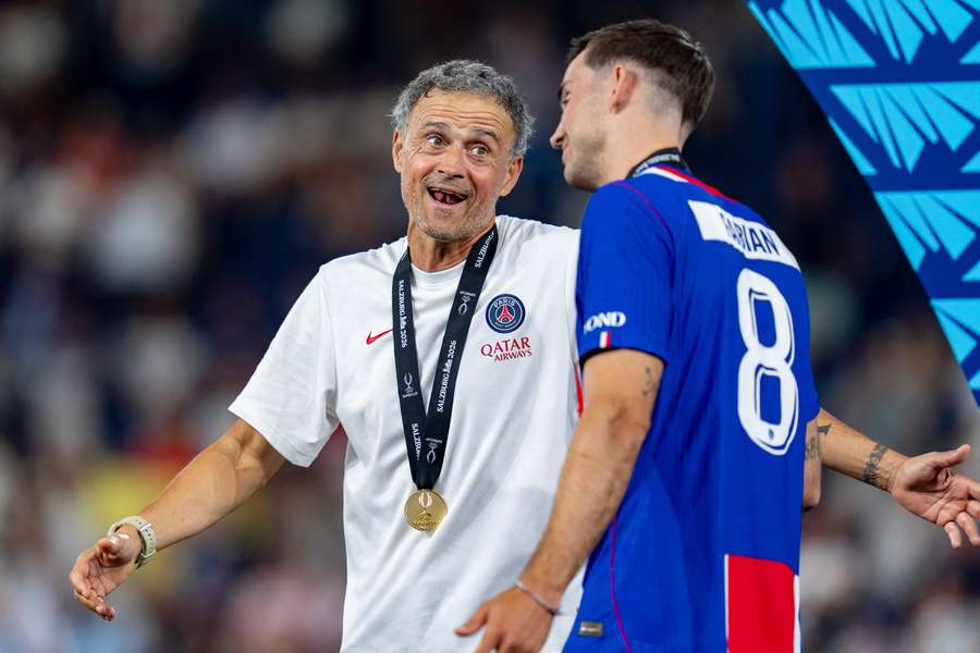 Luis Enrique și Fabián Luis Enrique și Fabián