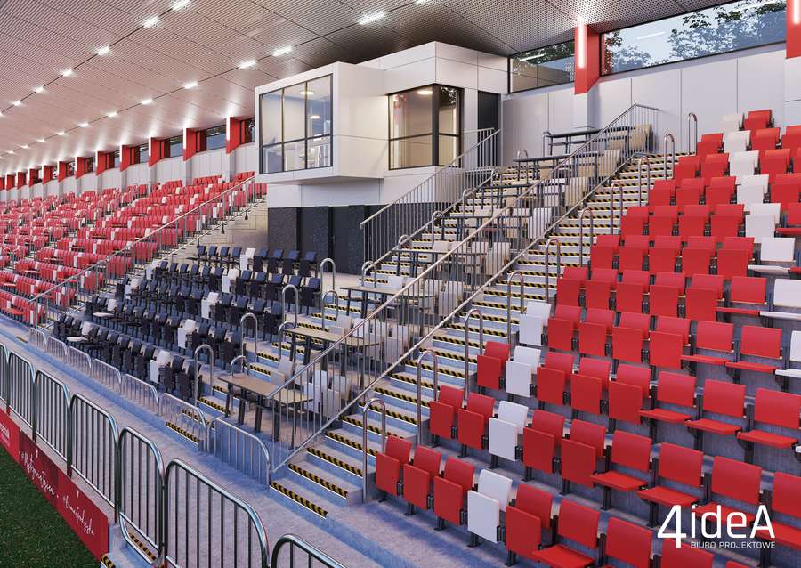 Serce stadionu w Grodzisku - centralna część trybuny Serce stadionu w Grodzisku - centralna część trybuny